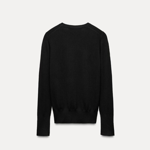 ZARA Basic Knit Sweater Black - Picture 2 of 3